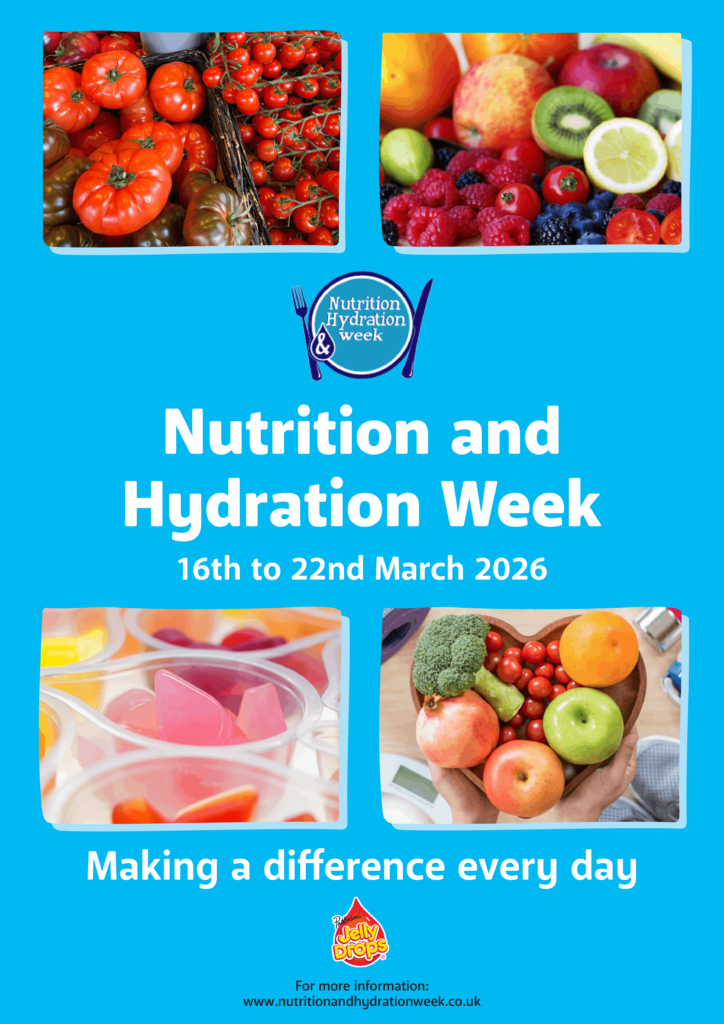 Nutrition and Hydration Week 16th to 22nd March 2026 Making a difference every day poster