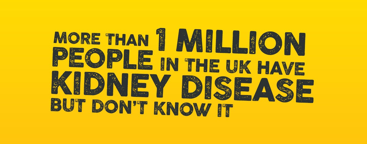 More than 1 million people in the UK have kidney disease but don't know it